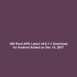 360 Root APK Latest v8.0.1.1 Download for Android Added on Dec 14, 2017